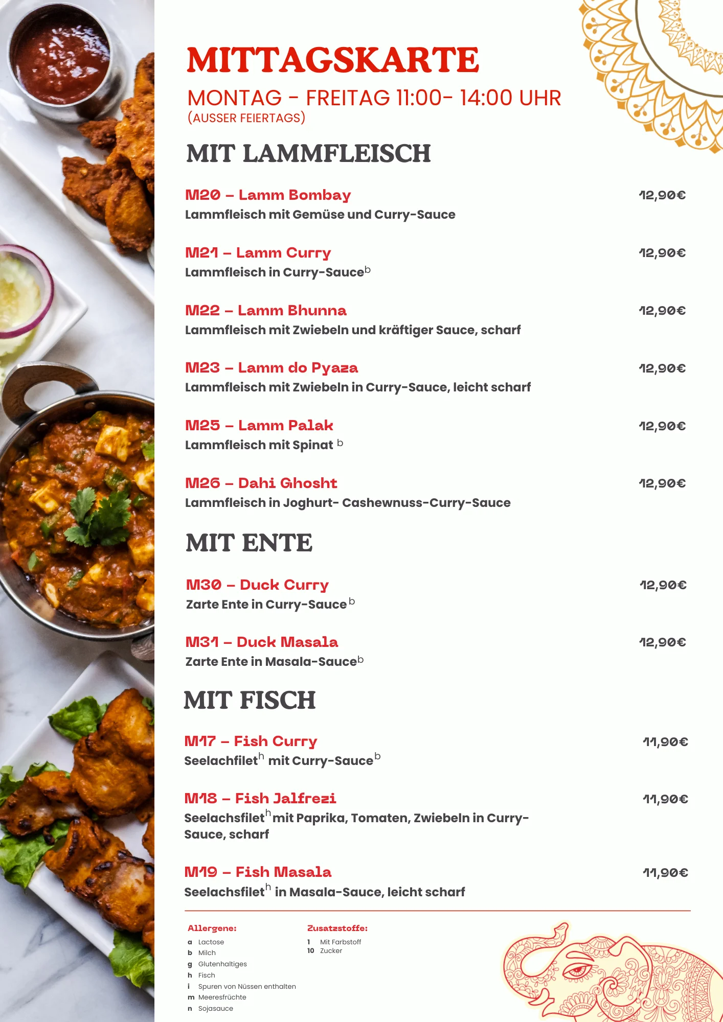 Maharaja Passau Mittagskarte 2.5